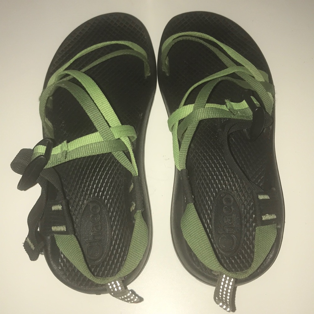 Double strap green chacos
